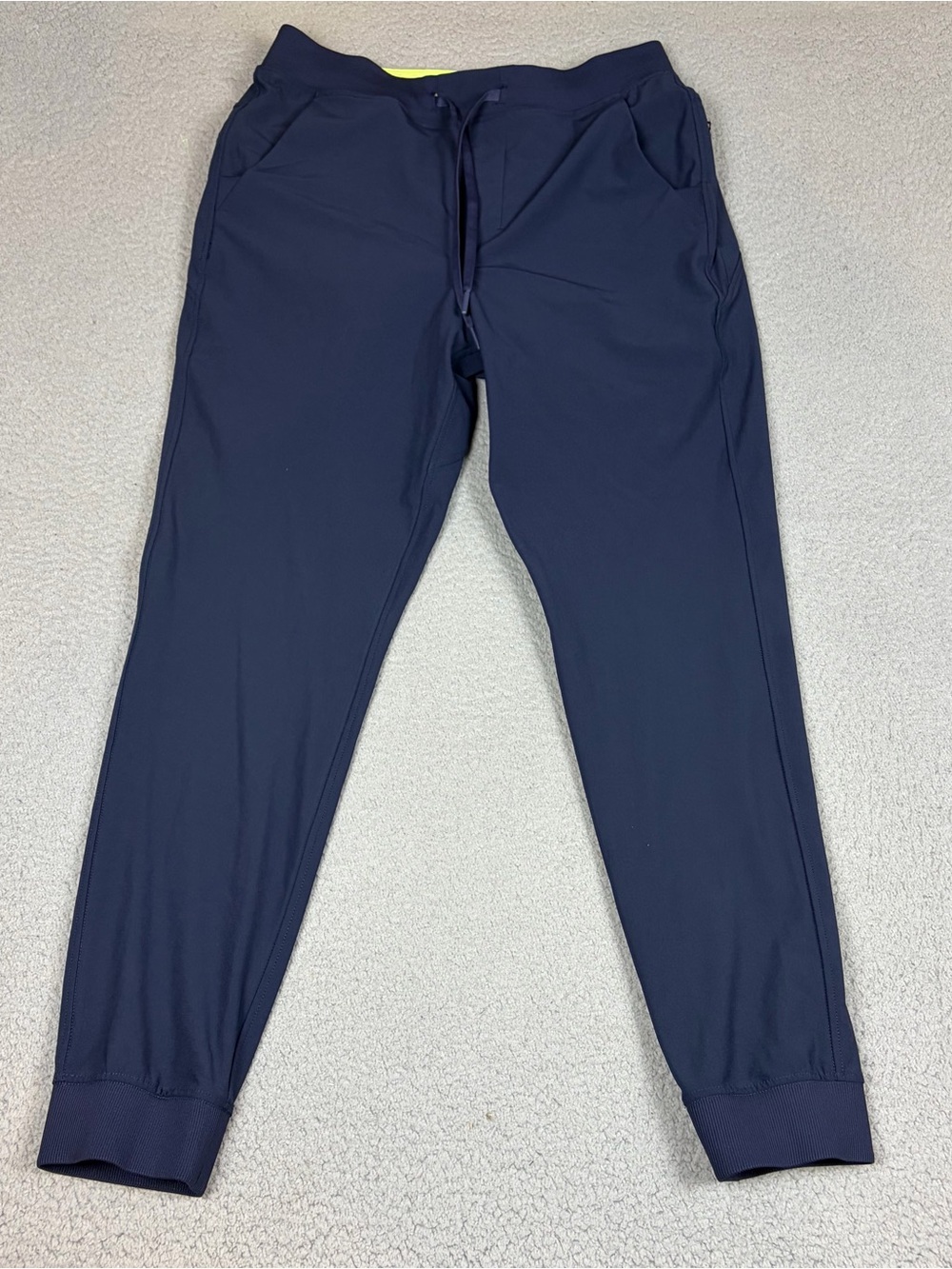Birddogs Performance Joggers Men's XL Navy with Lime Waistband Accent Drawstring